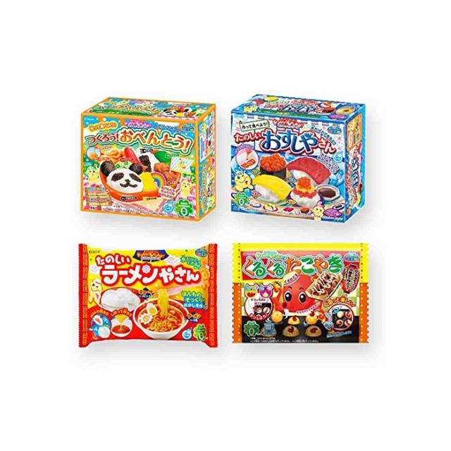 Ninjapo Wrapping Kracie Japanese DIY Candy Popin Cookin G set Assortment of Bento Sushi Ramen Takoyaki (total 4), One Color, One Size