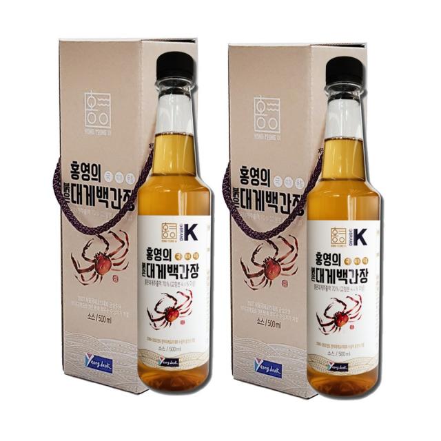 [더동쪽바다가는길] 홍영의 어간장 대게 백간장 선물세트 500ml, 2개