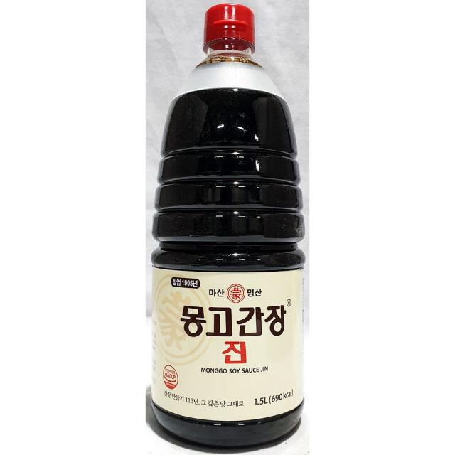 Mdf5163 가정 업소용 식당 식자재 마산명산 몽고 진간장 1.5l 간장/업소용간장/대용량간장/식자재간장 1개