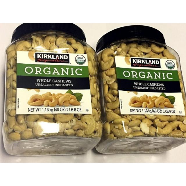 Kirkland 시그니처 유기농 캐슈의 미분양 식품 - 2Lb 8 Oz(2팩) : 식료품 & 고급 식품, 1