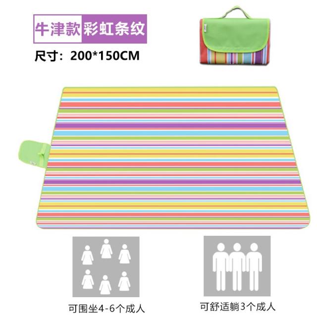 루투 피크닉 매트 방습 매트 야외 피크닉 캠프 비치 텐트 매트 방수 농축 플러스 벨벳 매트 피크닉 천, 화려한 바 200x150 [옥스포드]