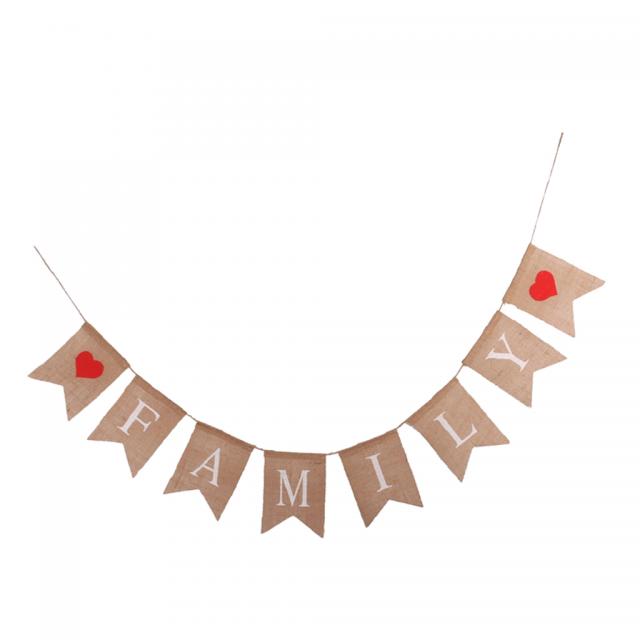 STK가족 멧새 배너 가족 재결합 파티 화환 가정 장식 사진 소품