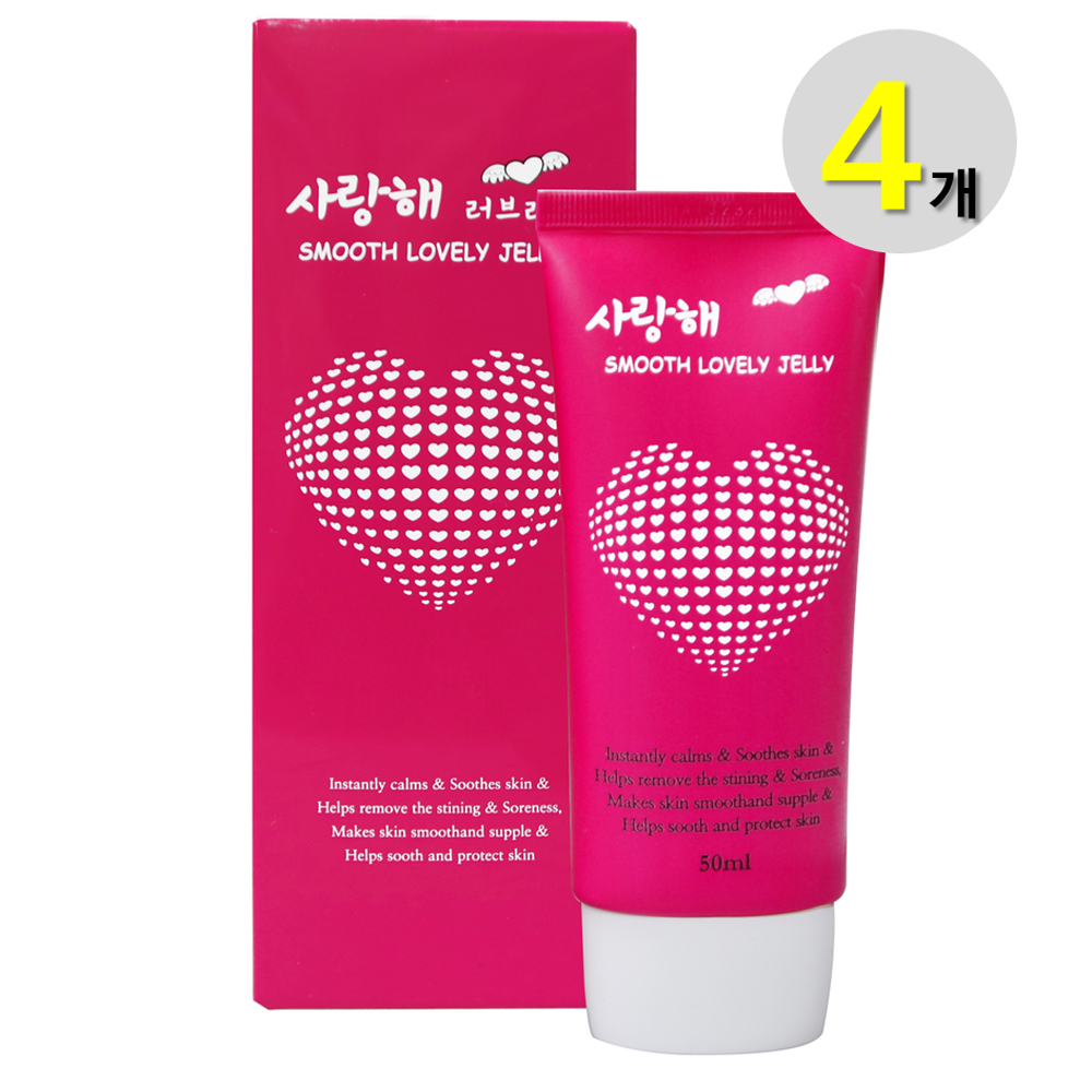 알로에베라 러브젤 윤활젤 성인용젤 알로에 수용성 젤 무향 무취 무자극 달팽이점액 쫀득한감촉 여성 4개