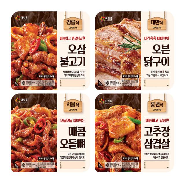 아워홈 야시장 맛 술안주 160gx2개 오삼불고기 매콤오돌뼈, 매콤오돌뼈 2개