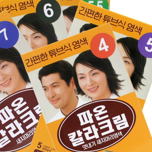 동성 동성제약 파온칼라크림 X 6통 염색약 새치머리 멋내기염색약, 6개, 파온 칼라크림6호(암갈색)