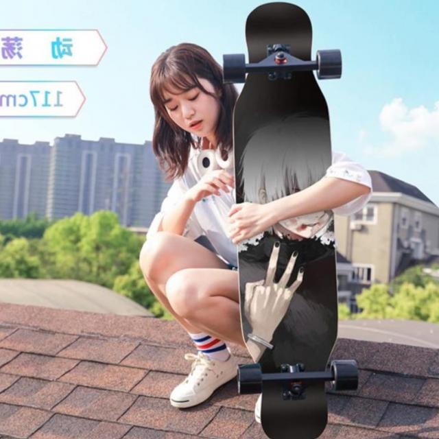 더블 쏠 롱 보드 스케이트 보드 여성 브러시 스트리트 보드 패턴, 난기류 (큰 댄스 보드)