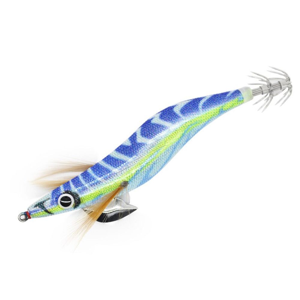 에기 낚시 미끼 3.5 #13.5cm 오징어 후크 야광 나무 새우 Wobbler Eging Predator Octopus 지그, 08 Blue