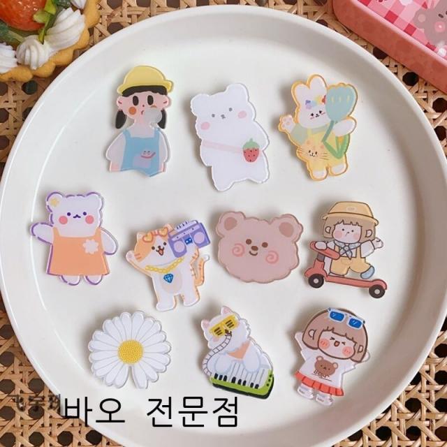 깜찍하다 브로치 인스타그램 깜찍하다 일본과 창의하다 아크릴 배지 만화 깜찍하다 토끼 액세서리 옷 학생 가방 브로치 코트 가방 배지 남녀 커플 버클 데이지 (왼쪽 아래 그거)