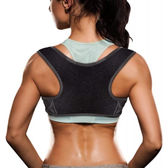 여성 남성을위한 자세 교정기-조절 가능한 편안한 어퍼 백 브레이스-목 등 어깨에서 통증 완화 제공-나, 1