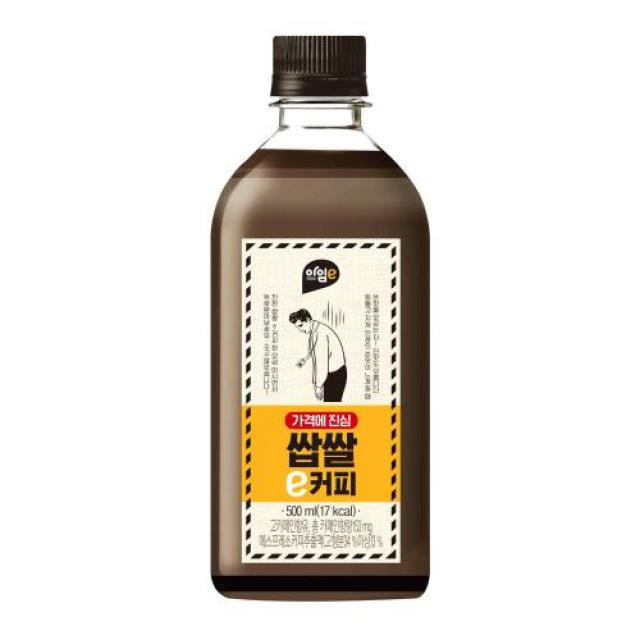 (이마트) 진한쌀쌀e 인생의 쓴맛을 느끼는 쓴커피 아메리카노 500ml X24개 멀티팩 박스