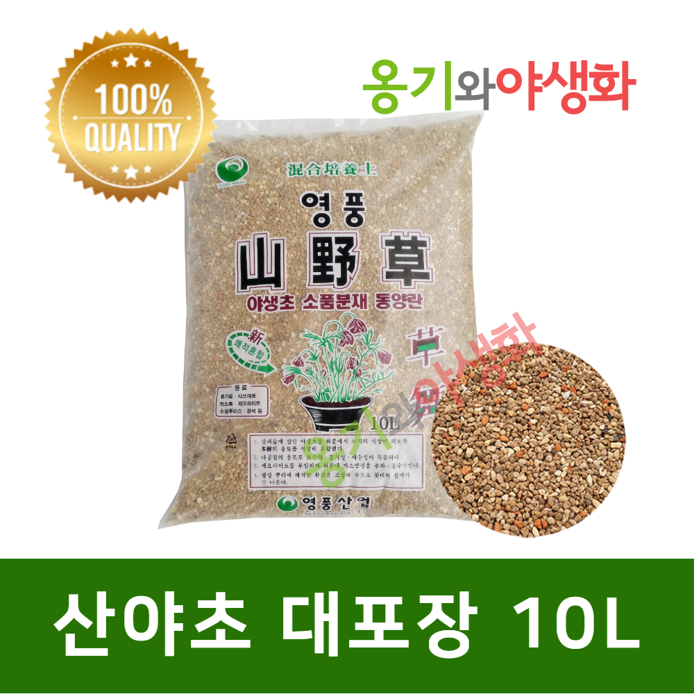 옹기와야생화 산야초 10L 배수 뿌리내림 통풍