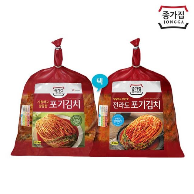 종가집 포기김치 중부식/전라도식 3.3kg 골라담기