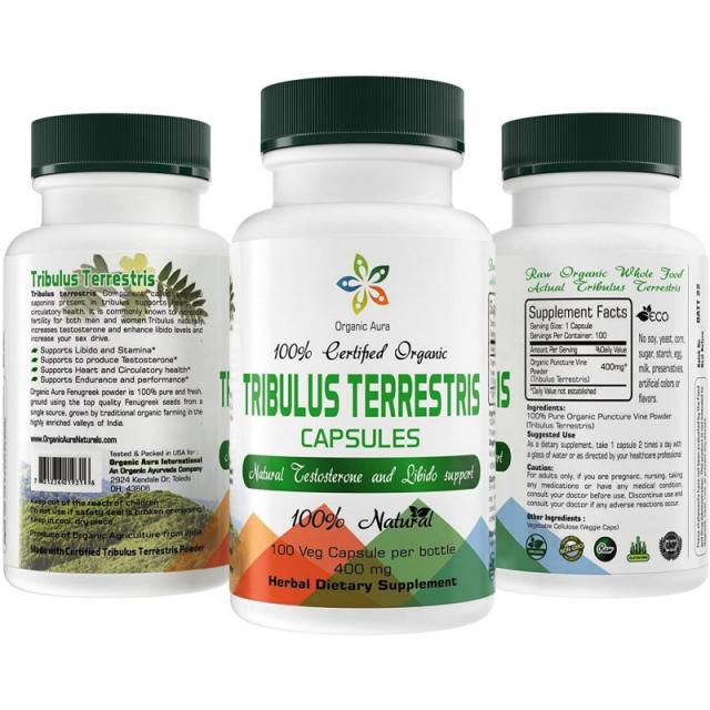 최대 스테로이드 사포닌을 가진 유기 기운 Tribulus Terrestris 캡슐. 자연 에너지 증강 기분 지원 리, 1, 단일상품