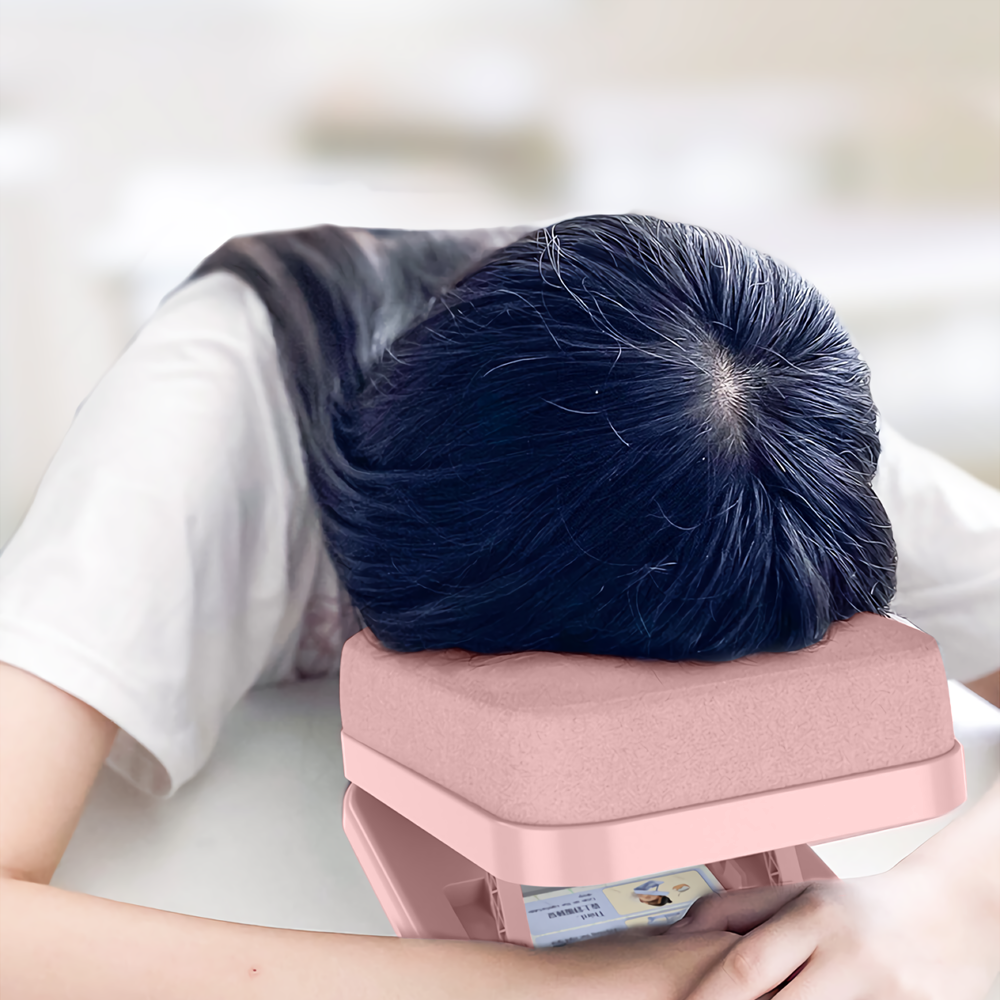 카고플랜 탁상용 접이식 책상쿠션 책상 낮잠베개, 핑크