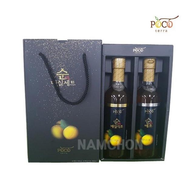[포코테라] 순매실(매실식초+매초) 세트 (500ml x 2입), 상세 설명 참조