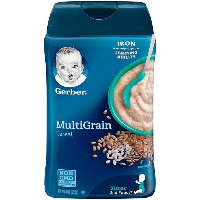 Gerber Multigrain Baby Cereal 8 Ounces (Pack of 6) 멀티 그레인 베이비 곡물시리얼 온스 (6 팩), 1개