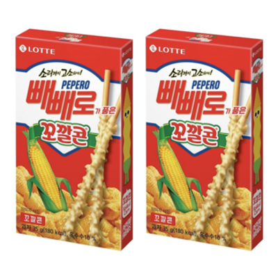 신상과자 소리까지 고소하다! 롯데 빼빼로가 품은 꼬깔콘 35g 2개