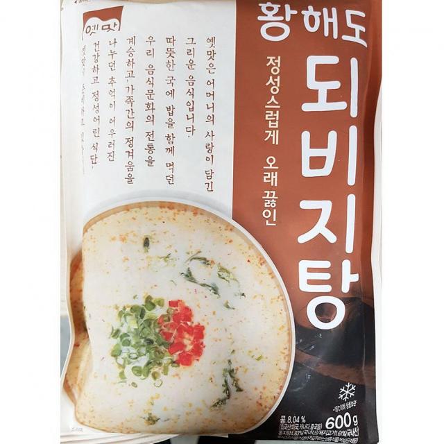 밀레마트 식재료 고향 황해도 되비지탕 600gX25 냉장냉동 찌개 탕, 1