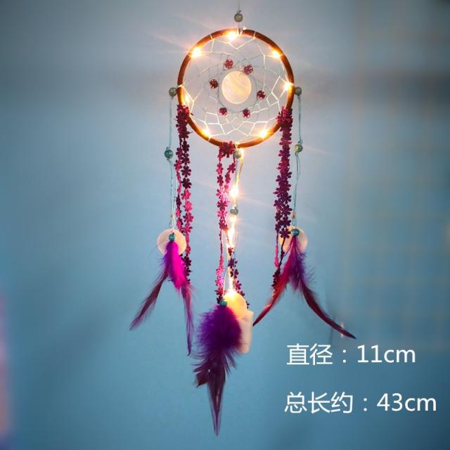 드림캐쳐 소녀하트 드림캐처 벽걸이장식품 풍경 내추럴스타일 diy재료가방 수공예로짠 걸이식, T24-후임자 동일한타입(1개구매 6종세트정정)