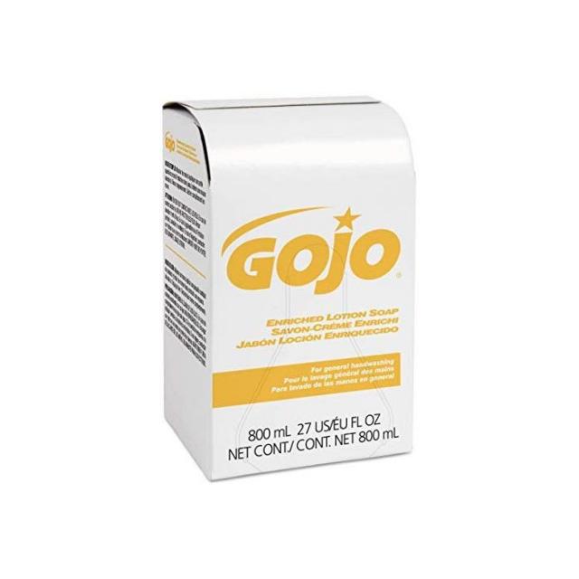 GOJO Enriched Lotion Soap 800 mL Soap Refill for Series Bag-In-Box Dispenser (Pack of 12) - 9102-12, One Size, One Color