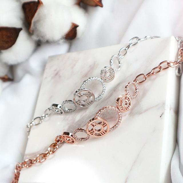 원하다 지르코니아 큐빅 로마메이트 여성스러운 팔찌