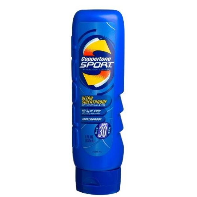 coppertone 스포츠 자외선 차단제 로션 spf 30일 과격파 sweat-proof 8-ounces. (팩 의 2)