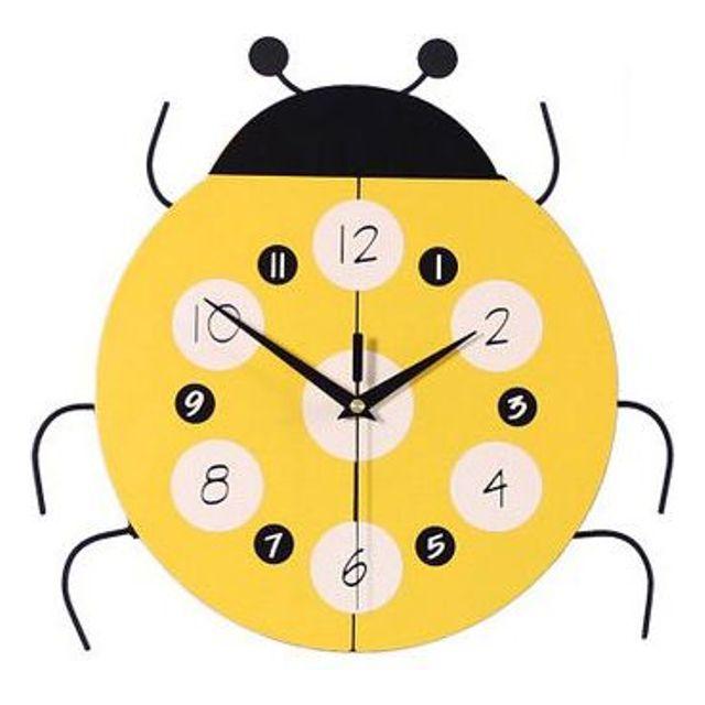 남다름 해외 만화 개성 벽시계 애기방 패션 거실 예술 장식 벽시계, 12 인치 (지름 30.5cm):옐로우:현재상품선택
