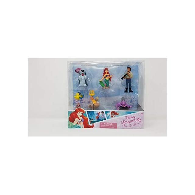 Disney Princess Exclusive Little Mermaid 피규어 Set 7 pc Ariel Figurine Playset, One Size