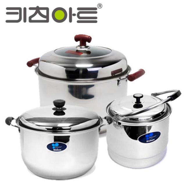 키친아트 스테인레스 용도별 찜기 들통 곰솥 냄비, 17.퀸센스 뷰티곰솥 30cm