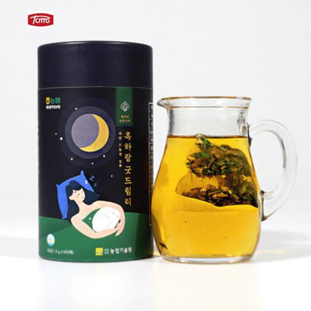 잠을자도피곤 잠안올때 꿀잠 수면유도성분 락투신 흑하랑 굿드림상추티, 1.5g, 1박스