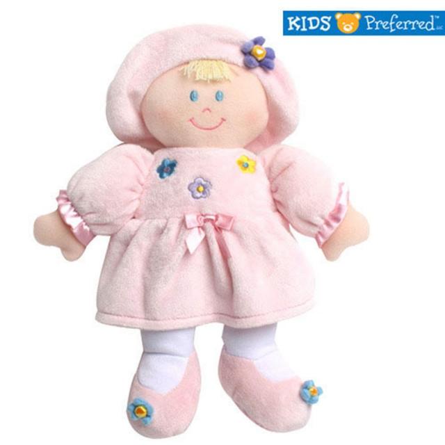 딸아이 침대 방 껴안는 핑크색 인형 장난감 아동 놀이, 상세참조