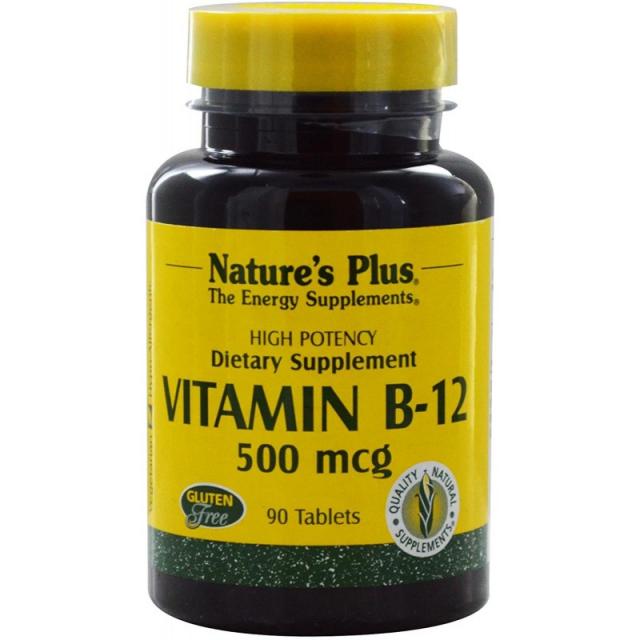 비타민 B12 NaturesPlus 비타민 B12 (Methylcobalamin)-500 mcg 90 채식 정제-고 효능 적혈구 지원-자연 에너지 부스터 전반, 1, 단일옵션