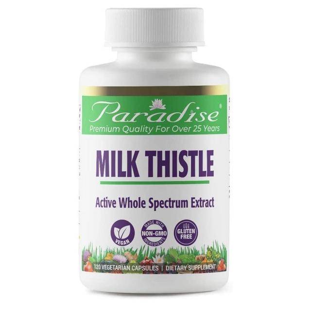 Paradise Herbs Milk Thistle Active Whole Spectrum Extract 파라다이스 허브 밀크시슬 120vcap 1팩, 120vcap, 1개