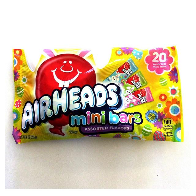Airheads Easter Mini Bars Candy 다양한맛 미니바 캔디 226g 1봉 입덧 오트밀 페인트 눈깔 금연 사탕캔디, 1set