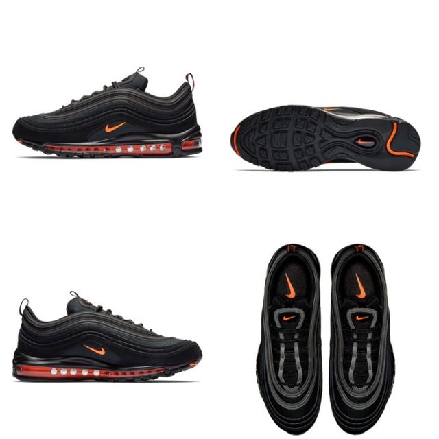 (해외상품) 나이키 100스퀘어 에어맥스97 블랙 하이퍼 크림슨 CD1531-001 NIKE Air Max 97 Black - Hyper Crimson 100스퀘어