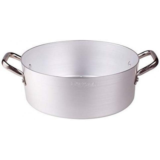 2 개의 손잡이가있는 펜탈 아그넬리 알루미늄 제련소 스테인레스 스틸 40cm, 단일상품, 단일상품