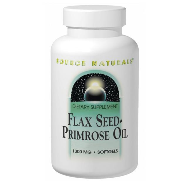 Source Naturals Flax Seed-Primrose Oil 1300 mg 180정 소스 내츄럴 아마씨 프림 로즈 오일, 1개