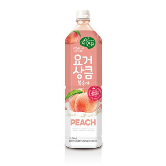 웅진 자연은 요거상큼 복숭아 1.5L (12펫) 무료배송, 1박스