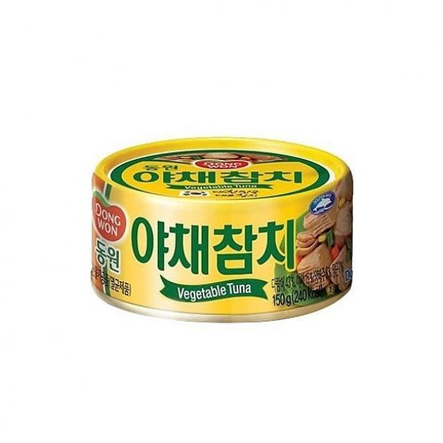 바디영 동원 야채참치150g x 2 고추 야채 가미참치통조림, 1