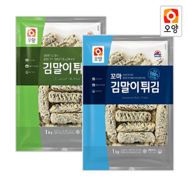 [퀴클리몰] 사조오양 김말이 튀김 1kg + 꼬마, 2kg, 1개
