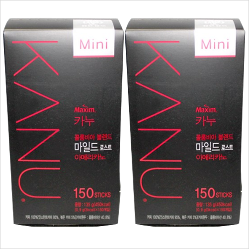 카누 콜롬비아 블랜드 마일드로스트 아메리카노 원두커피믹스, 0.9g, 300개