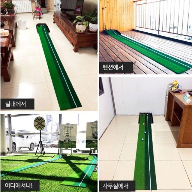 JUW5FF462 기 기구 골프 내리막 방지 라인 거리감 골프용품 잔디 골프연습 그린 골프장 퍼팅 라이읽는법 그립 나만, 영영 2미터 퍼팅연습매트