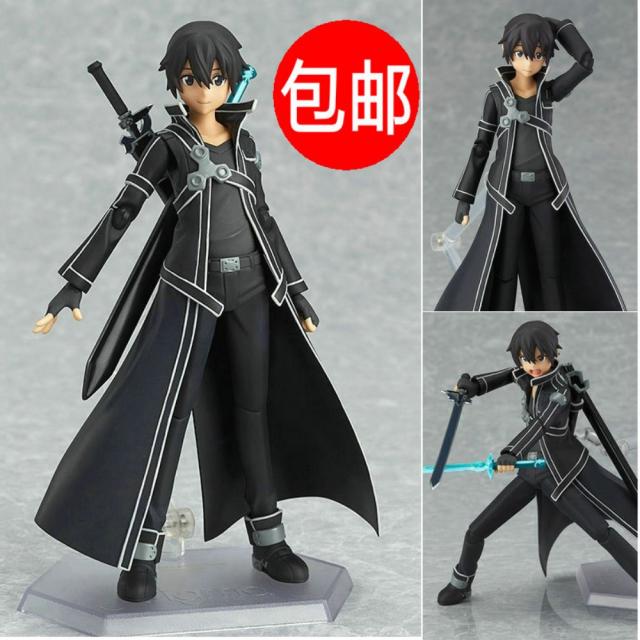 SAO 소드 아트 온라인 키리토 아스나 시논 관절 애니메이션 모델 피규어, figma 174 무버블 키리 토 + 국내 손개