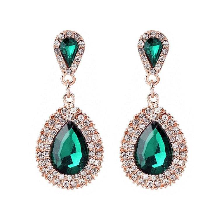 궁전 레트로 럭셔리 워터 드롭 라인 석 귀걸이 여성 earings 패션 쥬얼리 긴 진술 귀걸이 여성을위한 oorbellen