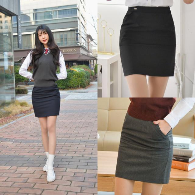 [교복몰] 허리조절 사계절 H라인 교복치마/7color/SS~2XL