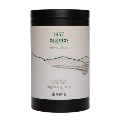 대한다업 처음딴차 녹차, 50g, 4개