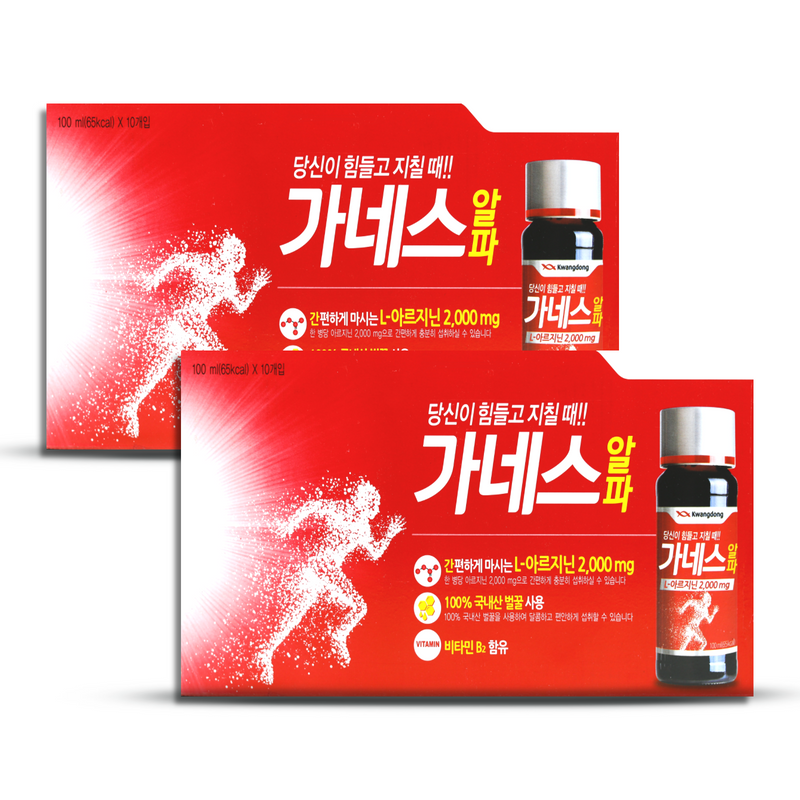 광동 가네스 알파 만성 피로 회복 음주전후 음료 100ml, 100ml, 20병