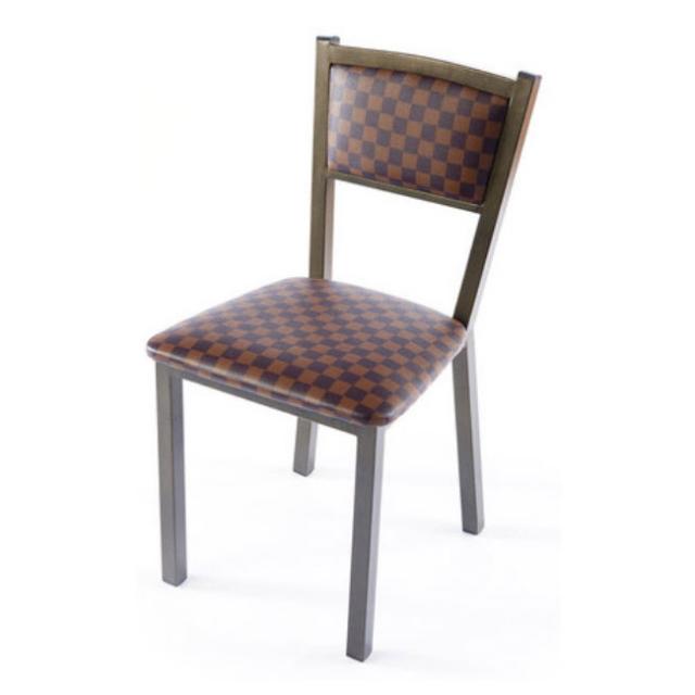 체어아울렛 두각레자 철제의자 카페의자 업소용의자 인테리의자, 브라운