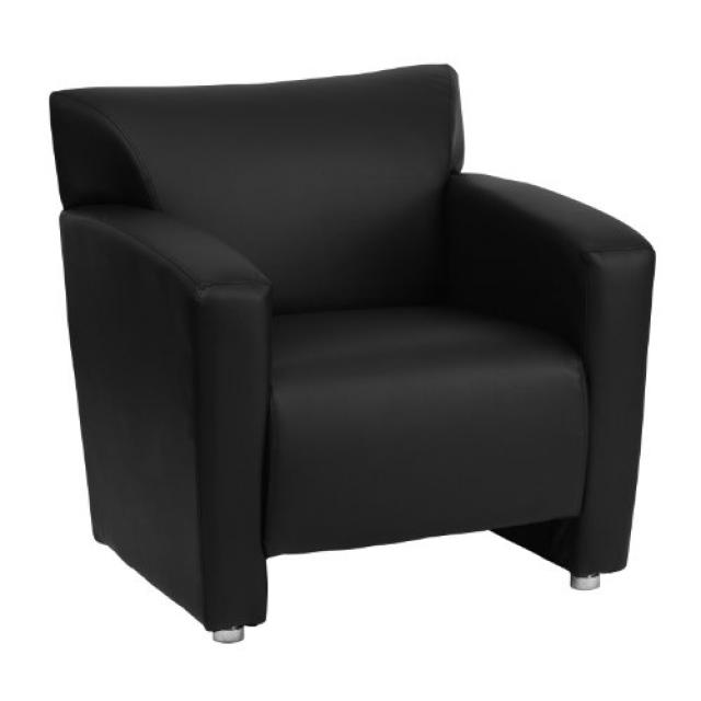 Flash Furniture HERCULES Majesty Series Black Leather Chair 플래시 가구 헤라클레스 위엄 시리즈 블랙 가죽 의자, nullSET