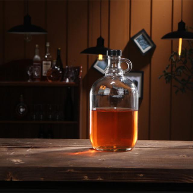 210 술 담금 담그기 전용 술병 유리 과일 자양분 와인 도톰함 밀폐함, 1, 4근투명 타입 2오직 내구경 25센치